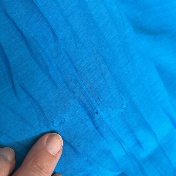 Hale Bob Cabana cotton silk Embroidered Sequin tunic cover-up blouse Size Small - Picture 14 of 14